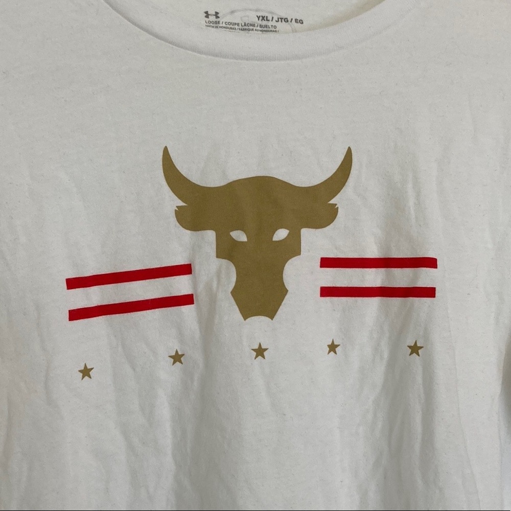 Under Armour Long Sleeve Project Rock Respect White T-Shirt - Picture 2 of 12
